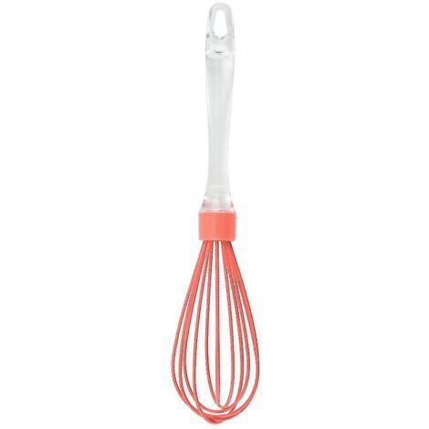 Batteur à œufs manuel en acier inoxydable, pour la maison, la crème fouettée et la pâtisserie (orange)