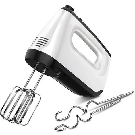 Batteur électrique 6 vitesses 200 W avec 2 fouets. et 2 crochets à pâte, fonction turbo, bouton d'éjection