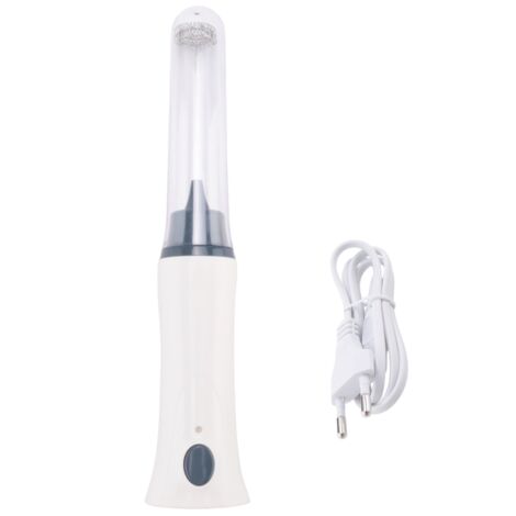 Batteur électrique à main avec couvercle, idéal pour préparer du café, de la mousse de lait et des œufs.