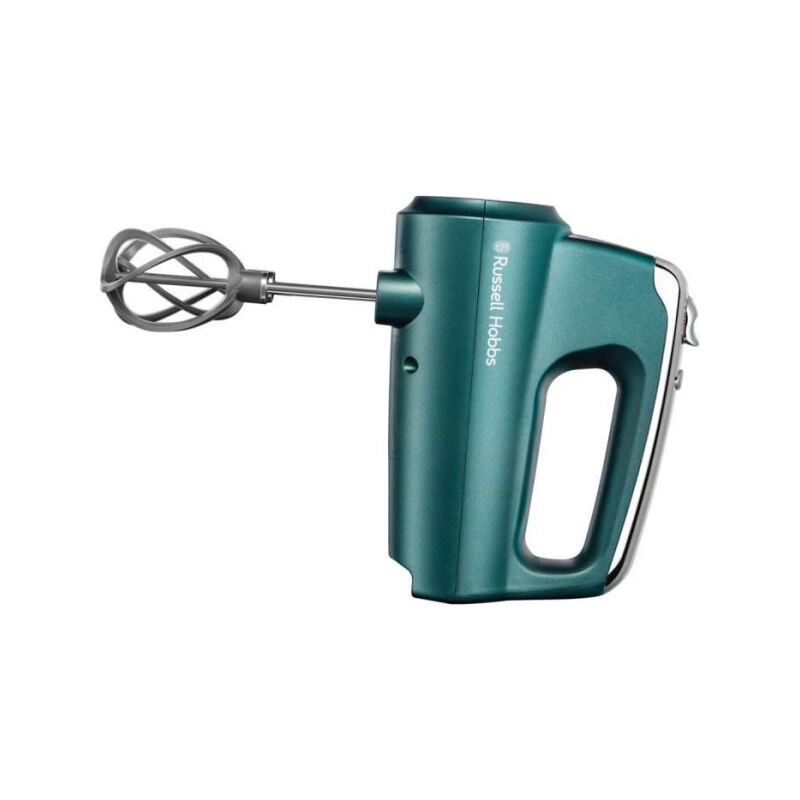 Russell Hobbs - Batteur Fouet Electrique Mixeur Swirl 5 Vitesses - Fonction Turbo - Pétrin - Fouets - Turquoise