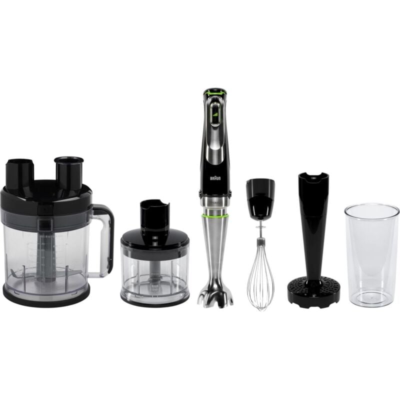 Multiquick 9 mq 9187XLI - Mixeur à main - 1200 w - noir / acier inoxydable brossé de qualité supérieure - Braun