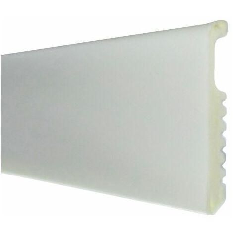 BATTISCOPA 75X8 POLISTIRENE LISCIO 200 CM BIANCO 10 PZ