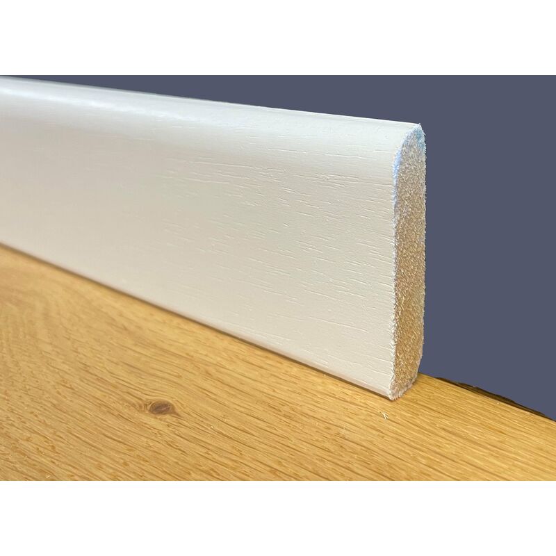 Image of Battiscopa bc laccato bianco in legno massello 50X10 (prezzo al ml)