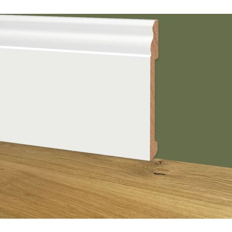 Battiscopa DUCALE in POLIMERI EqualWood HI-TEC 120x15mm - BIANCO (prezzo al metro)