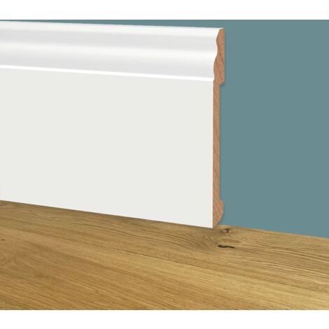 Battiscopa DUCALE in POLIMERI EqualWood HI-TEC 140x14mm - BIANCO (prezzo al metro)