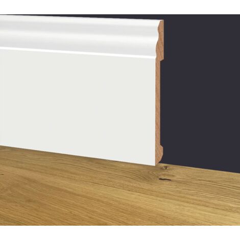 Battiscopa DUCALE in POLIMERI EqualWood HI-TEC 170x14mm - BIANCO (prezzo al metro)