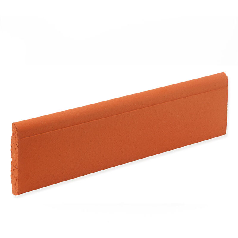 Battiscopa in cotto rosato natura 8x30x1,6 cm