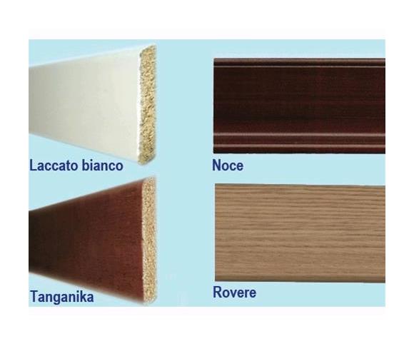 Battiscopa in legno - Con piedino - finitura Rovere Conf. 24 metri lineari