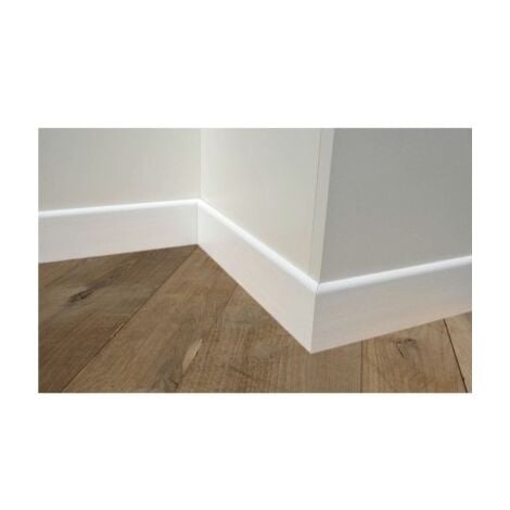 Battiscopa in legno massello laccato bianco spessore mm 8 x 70 prezzo al metro dimensione disponibile: 70 x 8 mm