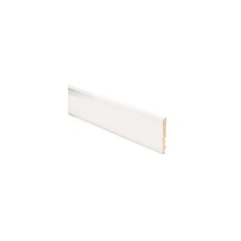 96ML BATTISCOPA legno MASSELLO MODERNO TAGLIO QUADRO 95X14 Laccato Bianco