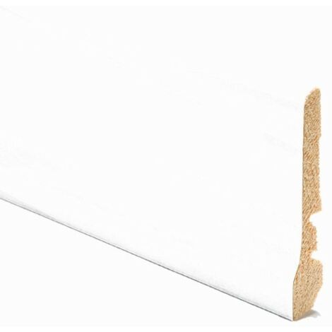 Battiscopa liscio impiallacciato tanganica con piede bianco mm 70 x 14 - kimono