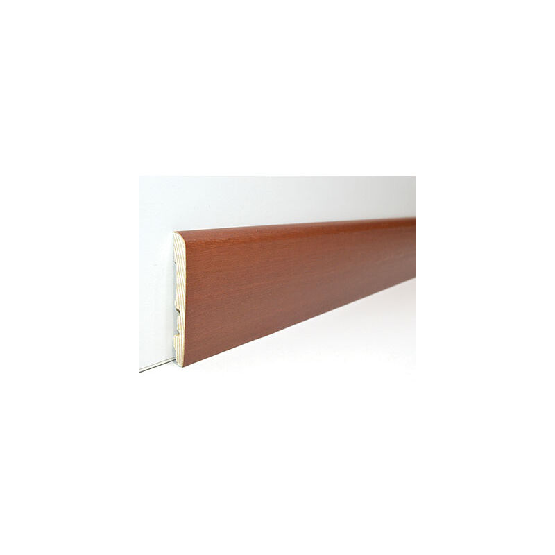 Image of Pircher - Battiscopa liscio in legno di abete giuntato - mm.10x70x2250, mogano