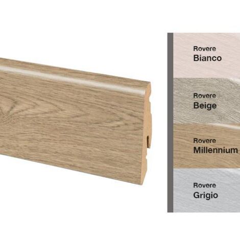 BATTISCOPA MDF ROVERE GRIGIO 58X14X2400