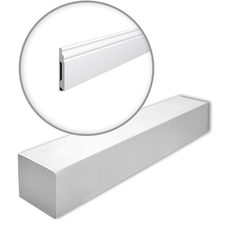 FB2F-box wallstyl Noel Marquet 1 Scatola 10 pezzi Battiscopa design classico senza tempo bianco 20 m - bianco - NMC