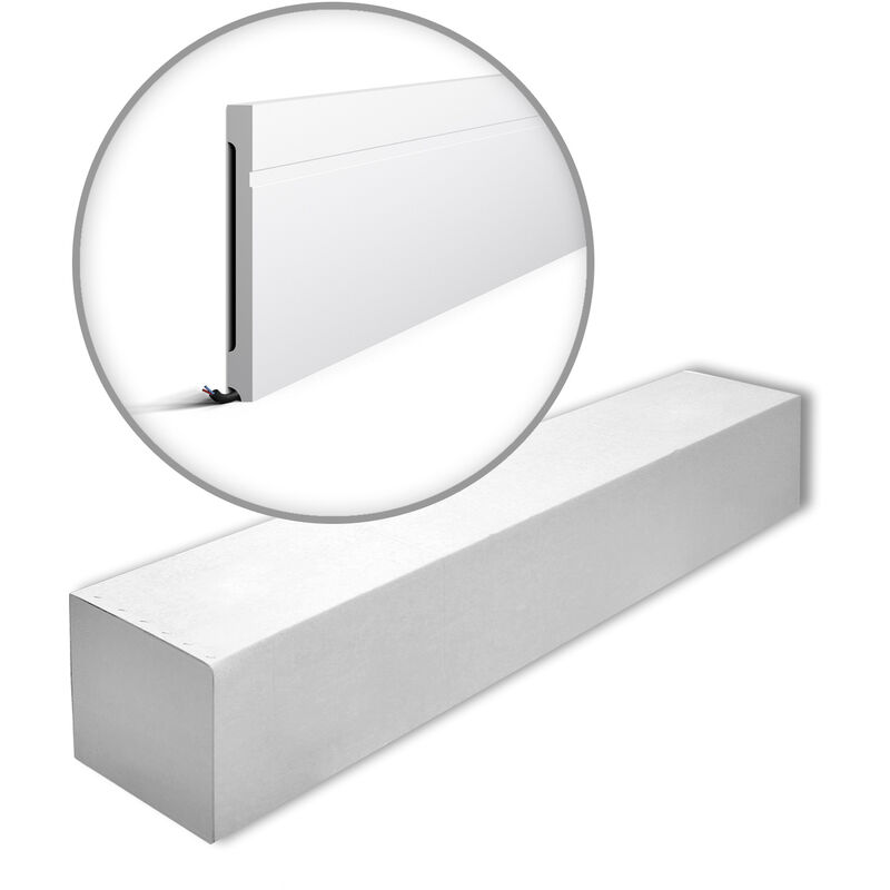 NMC FD20-box WALLSTYL Noel Marquet 1 Scatola 6 pezzi Battiscopa design classico senza tempo bianco 12 m