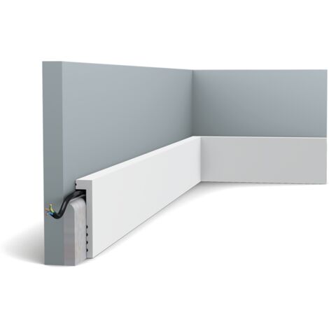Battiscopa Orac Decor SX171 AXXENT modanatura design moderno bianco 2m