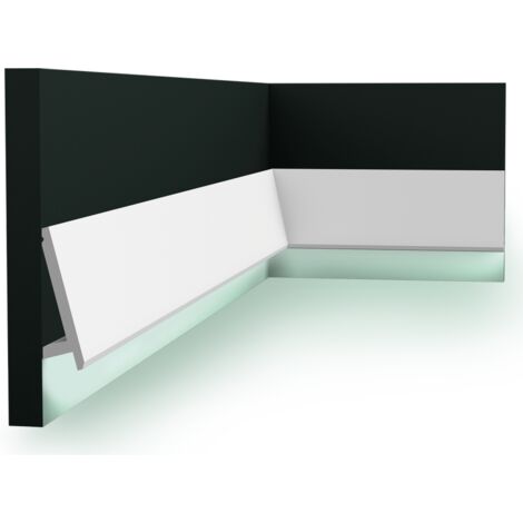 Battiscopa Orac Decor SX179 MODERN DIAGONAL modanatura design moderno bianco 2m