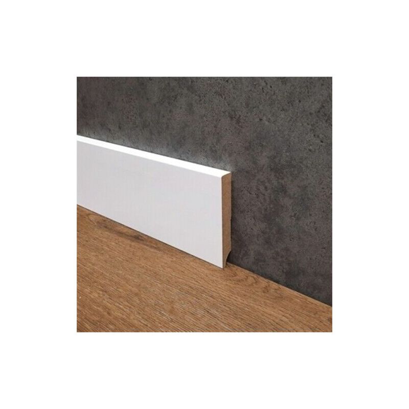 Battiscopa profilo quadro in legno ayous laccato bianco al metro varie altezze dimensione disponibile: altezza 120 mm (cod bt54)