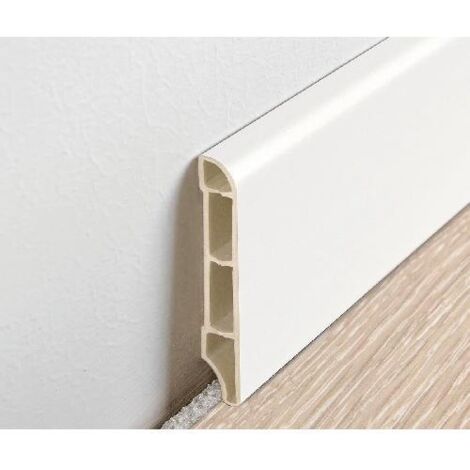 BATTISCOPA PVC H70X12MM SP.2MM 2,50MT BIANCO