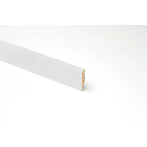 BATTISCOPA RETTO MDF 58X15X2400MM ROVERE SBIANCATO