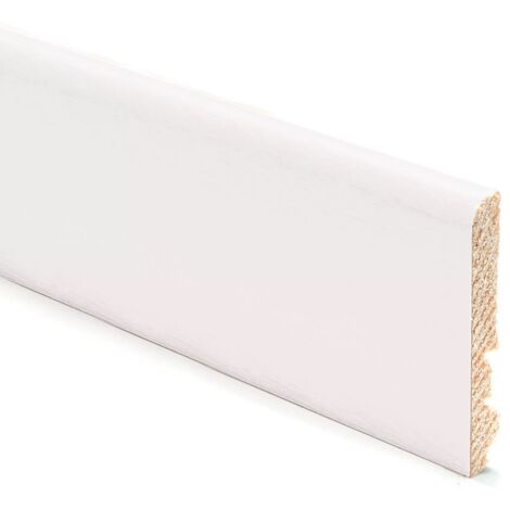 BATTISCOPA RIC LIS 80X10X2250MM BIANCO VERNICIABIL