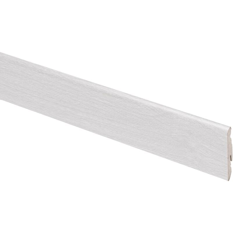 10 x battiscopa rovere bianco mdf cm.240x5,8x1,4