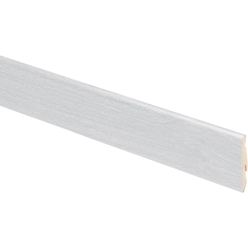 Ferramenta1.com - 10 x battiscopa rovere grigio mdf cm.240x5,8x1,4