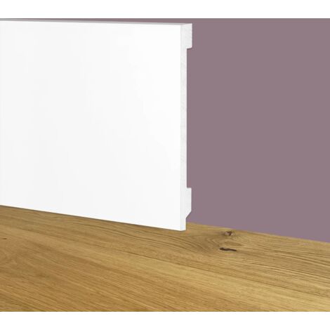 Battiscopa Bianco TOSCANO 128x20 Mm In Polimero – Prezzo Al Metro, Resistente E Sopraverniciabile Per Interni