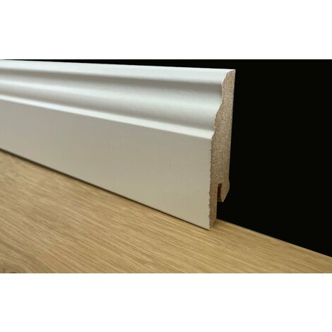 BATTISCOPA ZOCCOLINO DUCALE in FIBRA DI LEGNO COMPATTA 60X15 BIANCO (prezzo al metro)
