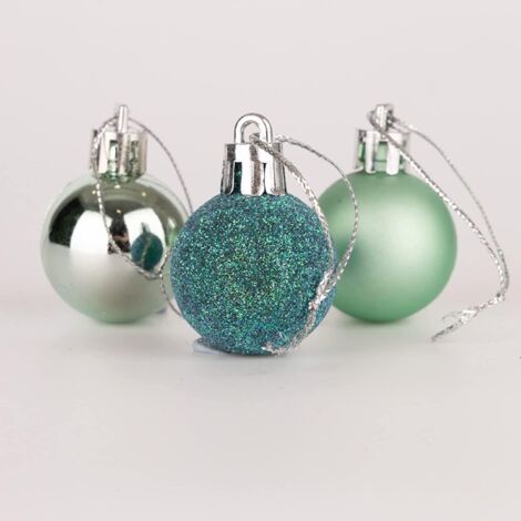 BAUBLES TURQUOISE 3CM 24PCS SET PVC