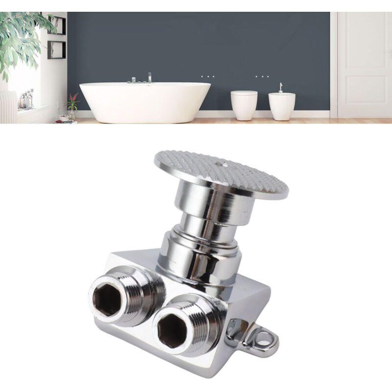 Baucet à pédale sans contact en bronze, ensemble d'eau à pédale pour Baucet à eau de bassin, lavabo de salle de bain