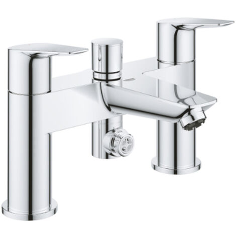 Bauedge Deck 2H Bath Shower Mixer Chrome - 25217001 - Stylish and Functional