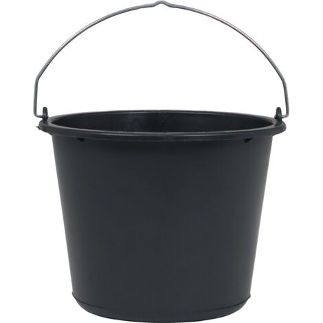 Baueimer 12l schwarz Recycling-Kunststoff