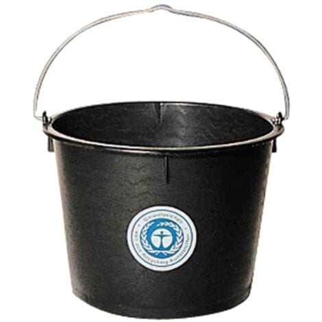 Baueimer flach 10 Liter Farbe: schwarz