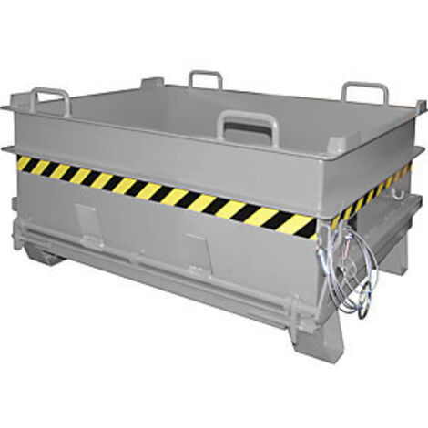 Bauer Baustoffcontainer BC 500 (Steinklammer-Entriegelung), lackiert, Mausgrau