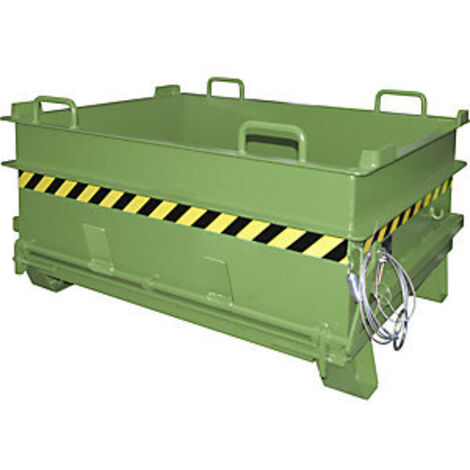 Bauer Baustoffcontainer BC 500 (Steinklammer-Entriegelung), lackiert, Resedagrün