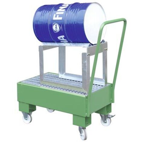 Bauer Fahrbare Auffangwanne AW 60-1 SRF, lackiert, Resedagrün