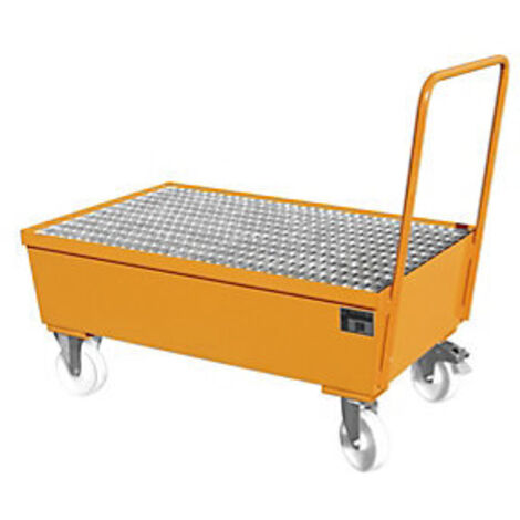 Bauer Fahrbare Auffangwanne AW-F 2, max. 2 Fässer, Gelborange