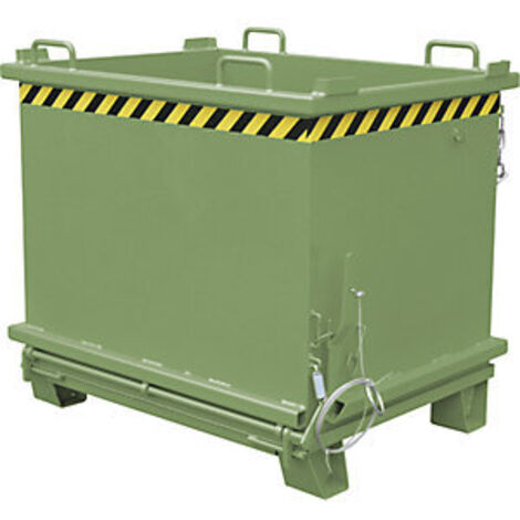 Bauer Klappbodenbehälter SB 1500, lackiert, Resedagrün