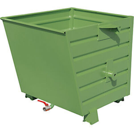 Bauer Späne-Stapelkipper BSL 55, lackiert, Resedagrün