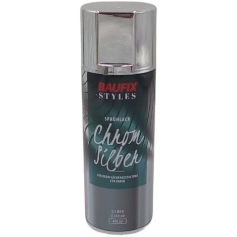 Baufix Chrom Effektlack Lackspray 400ml Farbspray Sprühdose Lack Spraydose neu - silber