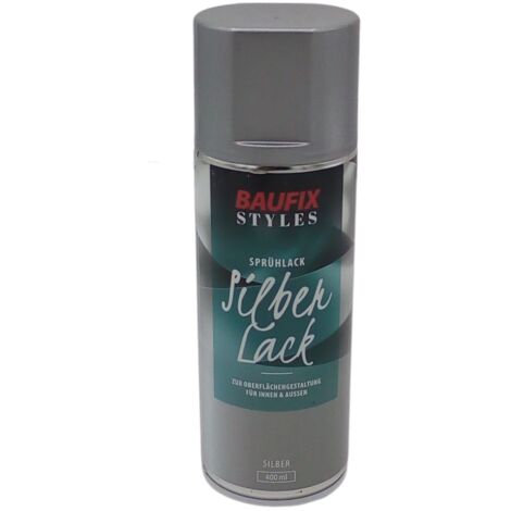 Baufix Gold Silber Lackspray 400ml Farbspray Sprühdose Lack Buntlack Sprühfarbe - silber