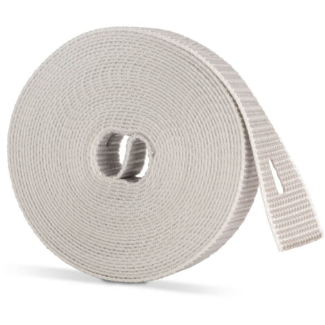 BAUHELD 6m Rolladengurt 20mm mit Montageloch - Grau