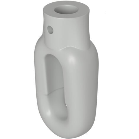 BAUHELD Markisenöse Oval 12 mm Ral 7035 für Fleischerhaken
