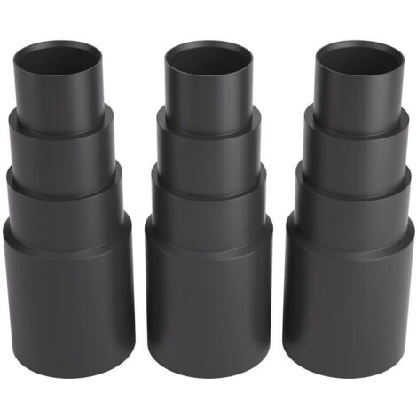BAUHELD Staubsaugeradapter Schwarz 3 Stück