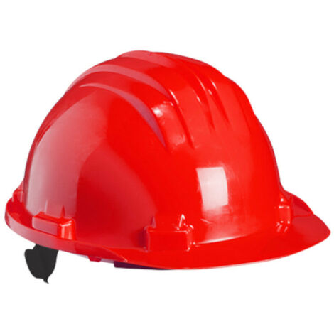 Bauhelm mit Drehverschluss rot