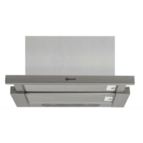 Bauknecht Dunstabzugshaube / Flachschirm 60 cm silbergrau LED 3 stufig Abluft Umluft 448 m³/h DBAH64LMX