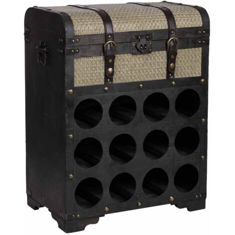 Baul botellero de madera 45x28x59h cm