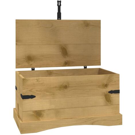 Baúl de almacenaje de madera de pino mejicana Corona Range 91x49,5x47 cm   - Marrón