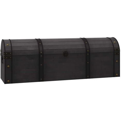 Baúl de almacenaje estilo vintage madera maciza 120x30x40 cm vidaXL